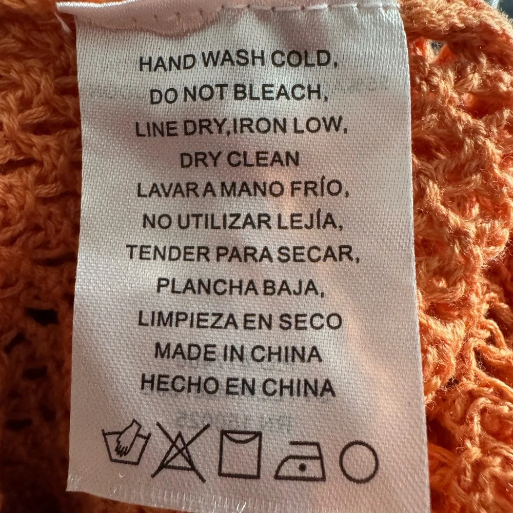 Emory Park NWT Open Knit Midi Skirt Size Small Side Slit Boho Beachy - Picture 3 of 6